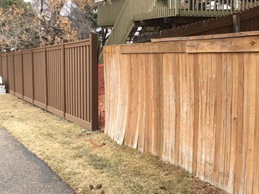 New fence next to old fence
