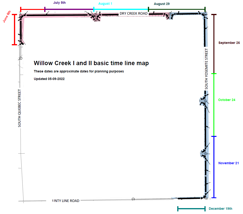 Willow Creek Wall Construction Schedule