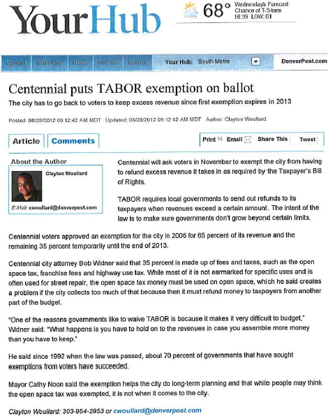 snap shot of old article about TABOR