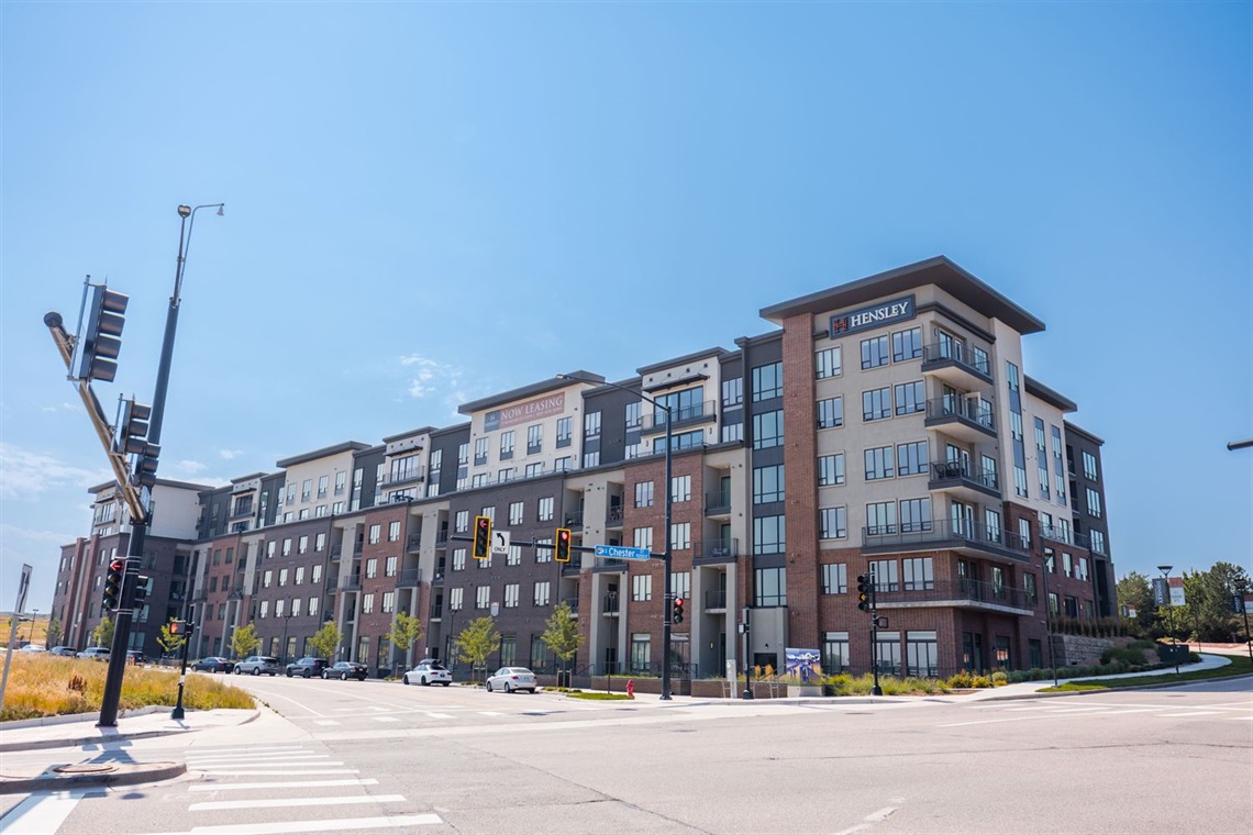 Hensley at the District apartment building