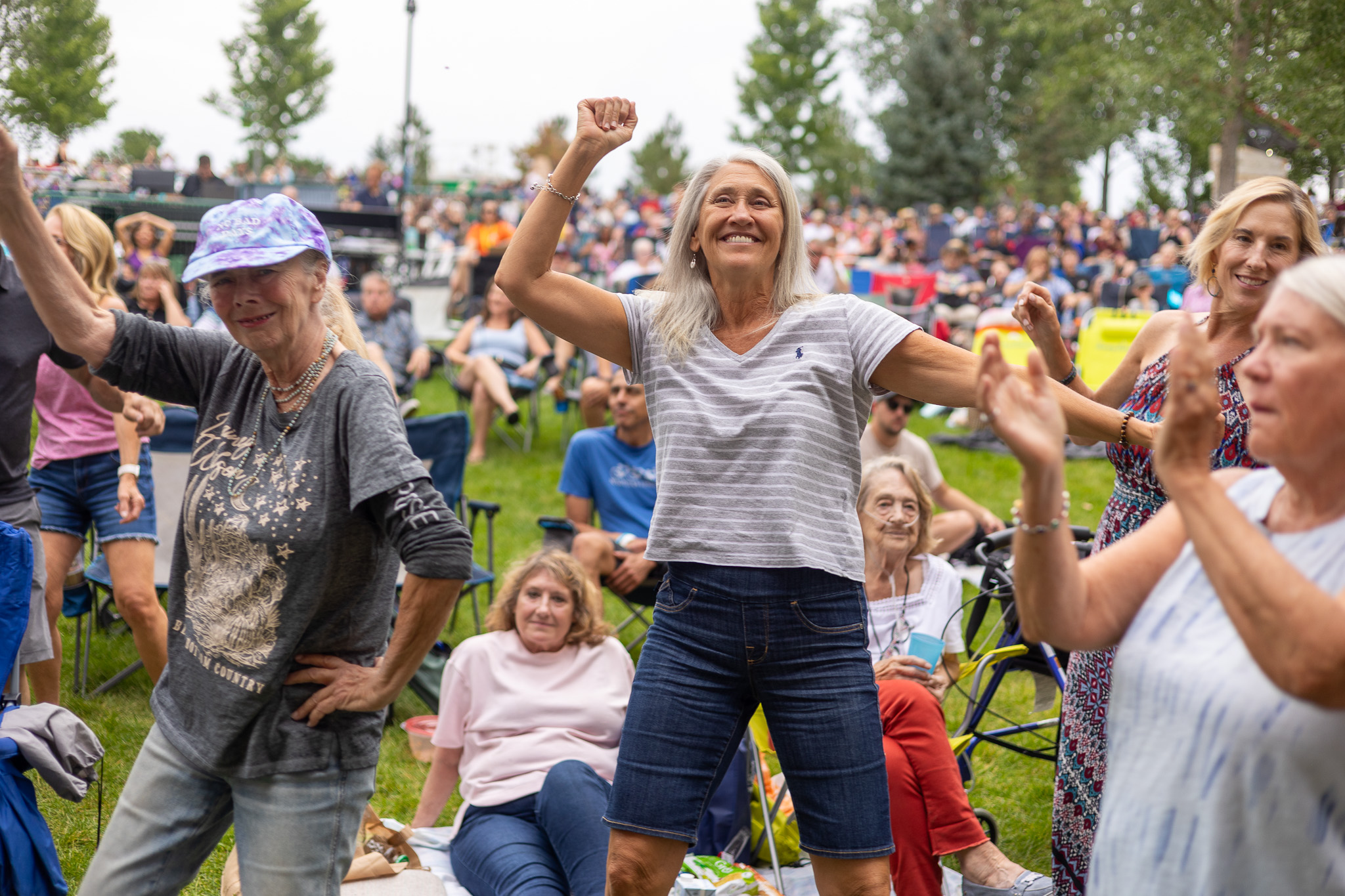People dancing at Centennial Center Park Event