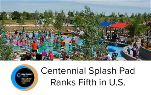 Centennial Splah Pad Ranks Fifth in U.S.