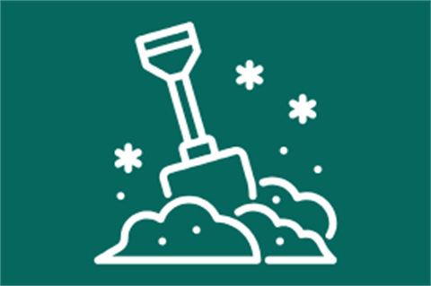 Snow with a shovel icon