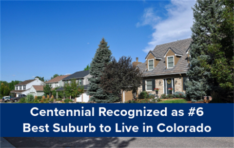 Centennial Recognized as #6 Best Suburb to Live in Colorado