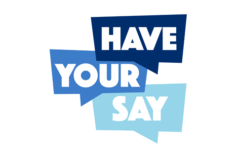Colorful graphic with the words Have Your Say, Centennial